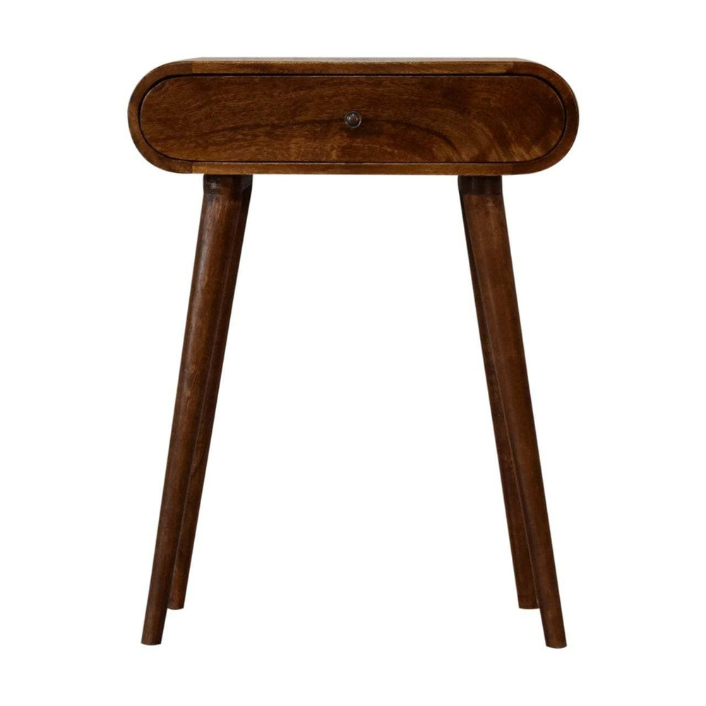 Mini Round Chestnut Console - Artisan Furniture - Flyclothing LLC