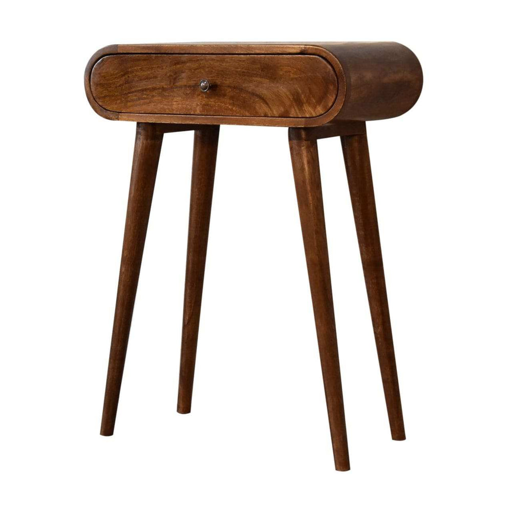 Mini Round Chestnut Console - Artisan Furniture - Flyclothing LLC