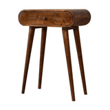 Mini Round Chestnut Console - Artisan Furniture - Flyclothing LLC