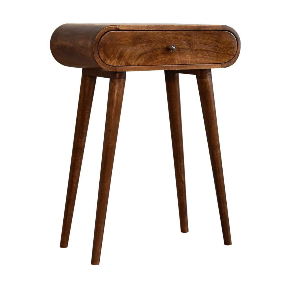 Mini Round Chestnut Console - Artisan Furniture - Flyclothing LLC