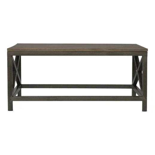 Industrial Cross Metal Coffee Table - Artisan Furniture - Flyclothing LLC
