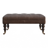 Buffalo Leather Ottoman - Artisan Furniture - Flyclothing LLC
