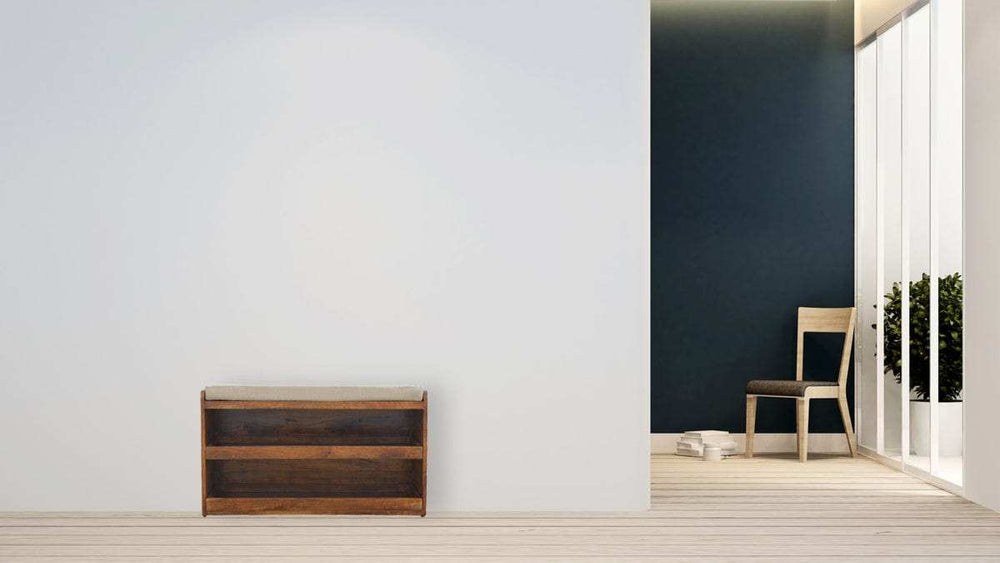 Mud Linen Pull out Shoe Bench - Artisan Furniture - Flyclothing LLC