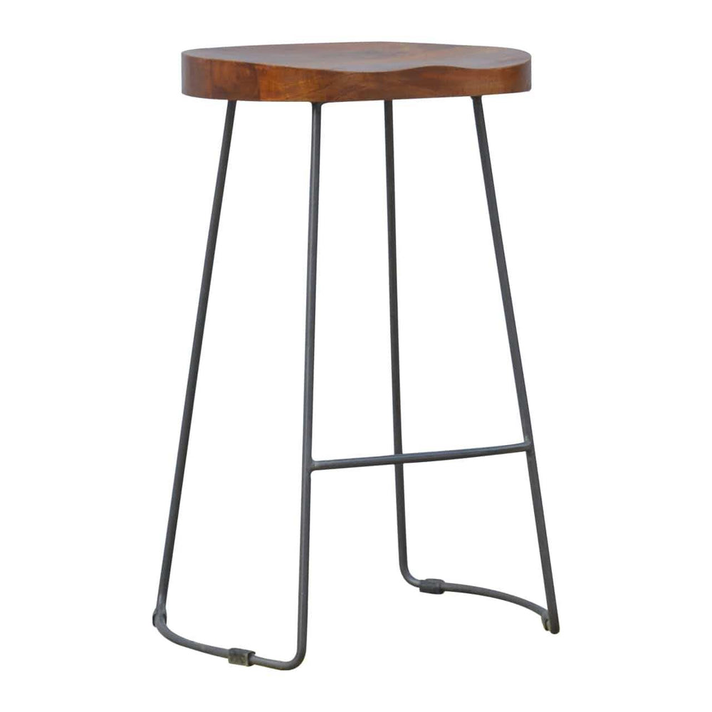 Industrial Chunky Bar Stool - Artisan Furniture - Flyclothing LLC