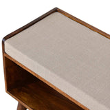 Mud Linen Nordic Storage Bench - Artisan Furniture - Flyclothing LLC
