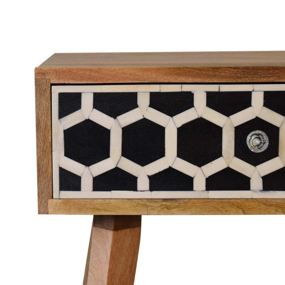 Bone Inlay Tapered Bedside - Artisan Furniture - Flyclothing LLC