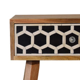 Bone Inlay Tapered Bedside - Artisan Furniture - Flyclothing LLC