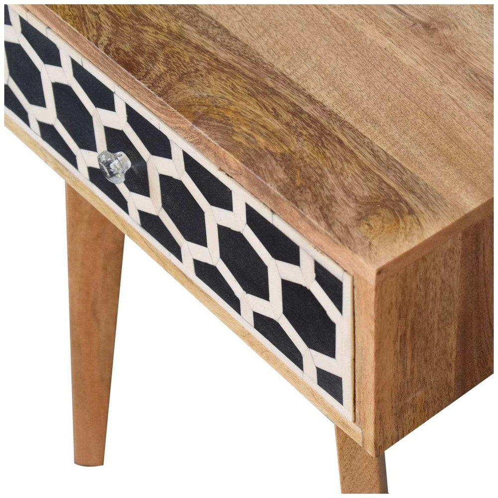 Bone Inlay Tapered Bedside - Artisan Furniture - Flyclothing LLC