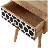 Bone Inlay Tapered Bedside - Artisan Furniture - Flyclothing LLC