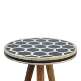 Artisan Bone Inlay Tripod Stool - Artisan Furniture - Flyclothing LLC