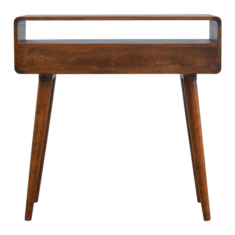 Curved Chestnut Console Table - Artisan Furniture - Flyclothing LLC