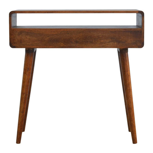 Curved Chestnut Console Table - Artisan Furniture - Flyclothing LLC