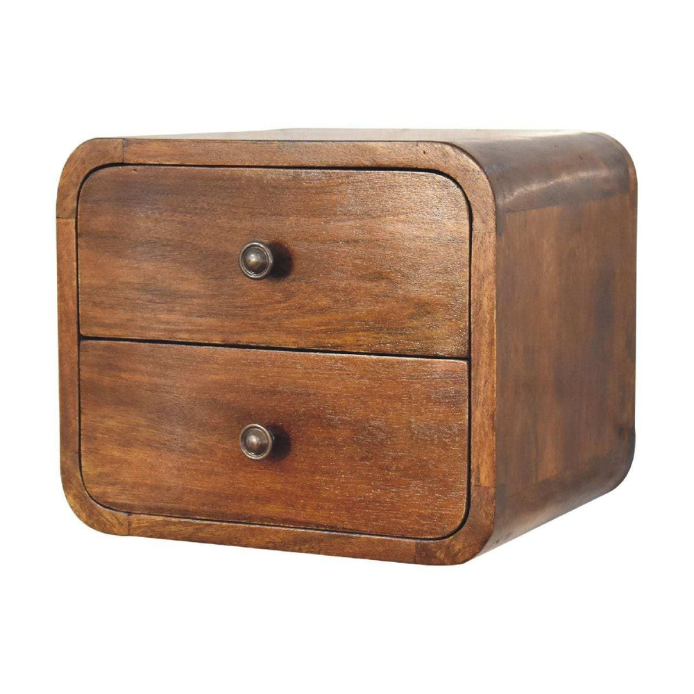 Floating Mini Chestnut Bedside - Artisan Furniture - Flyclothing LLC