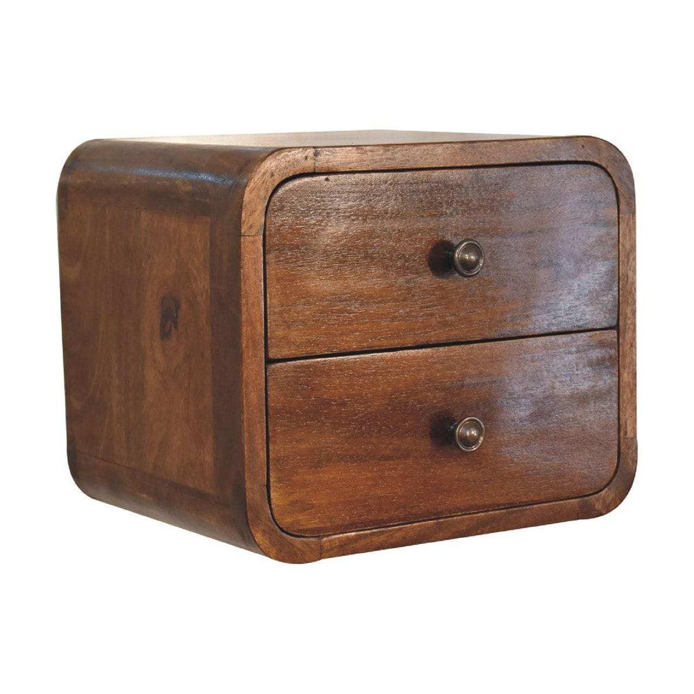 Floating Mini Chestnut Bedside - Artisan Furniture - Flyclothing LLC
