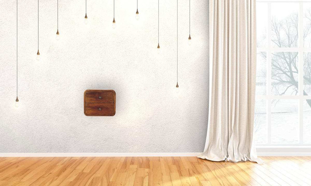 Floating Mini Chestnut Bedside - Artisan Furniture - Flyclothing LLC