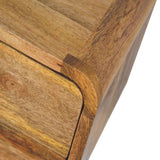 Mini Curve Oak-ish Floating Bedside - Artisan Furniture - Flyclothing LLC