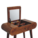 Mini Round Chestnut Fold Vanity - Artisan Furniture - Flyclothing LLC