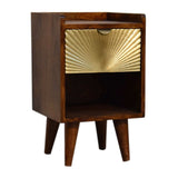Mini Manila Gold 1 Drawer Bedside - Artisan Furniture - Flyclothing LLC
