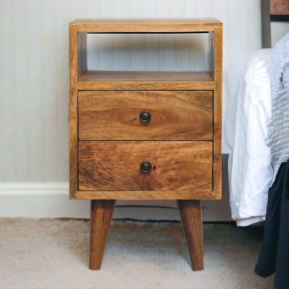 Mini Oak-ish Classic Open Bedside - Artisan Furniture - Flyclothing LLC