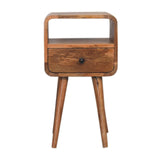 Mini Oakish Curve Open Bedside - Artisan Furniture - Flyclothing LLC
