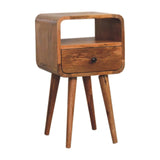 Mini Oakish Curve Open Bedside - Artisan Furniture - Flyclothing LLC