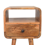 Mini Oakish Curve Open Bedside - Artisan Furniture - Flyclothing LLC