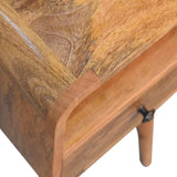 Mini Oakish Curve Open Bedside - Artisan Furniture - Flyclothing LLC