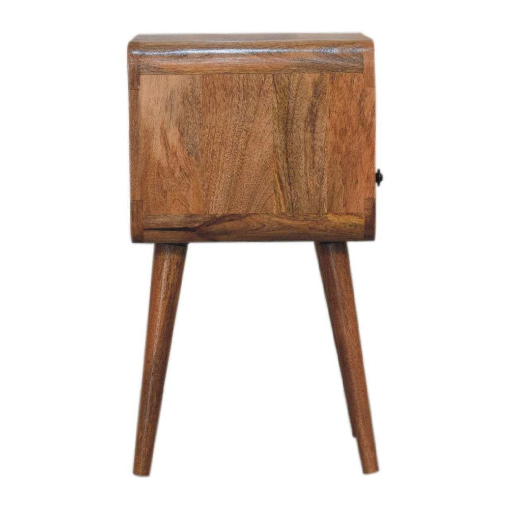 Mini Oakish Curve Open Bedside - Artisan Furniture - Flyclothing LLC