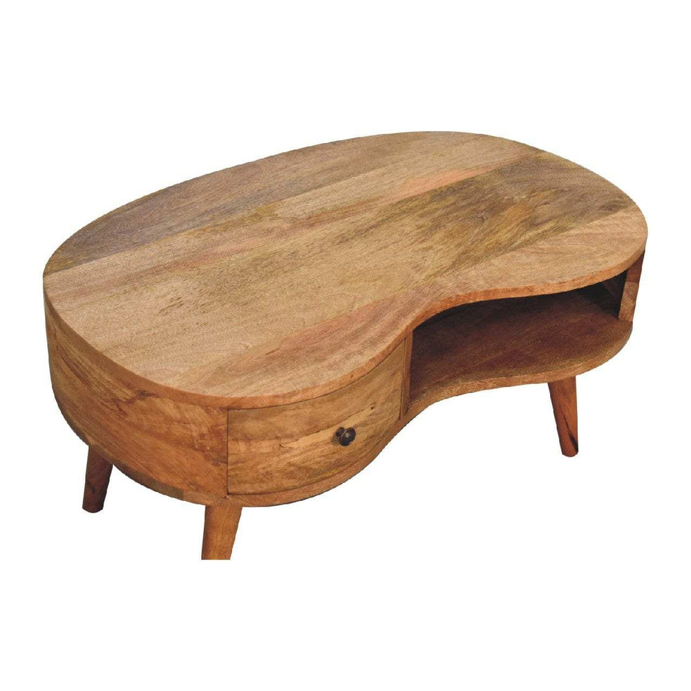 Oak-ish Wave Coffee Table - Artisan Furniture - Flyclothing LLC
