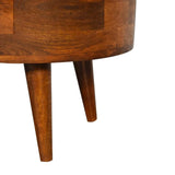 Mini Chestnut Rounded Coffee Table - Artisan Furniture - Flyclothing LLC