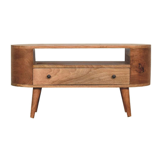 Mini Rounded Entertainment Unit - Artisan Furniture - Flyclothing LLC