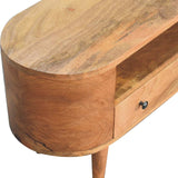 Mini Rounded Entertainment Unit - Artisan Furniture - Flyclothing LLC