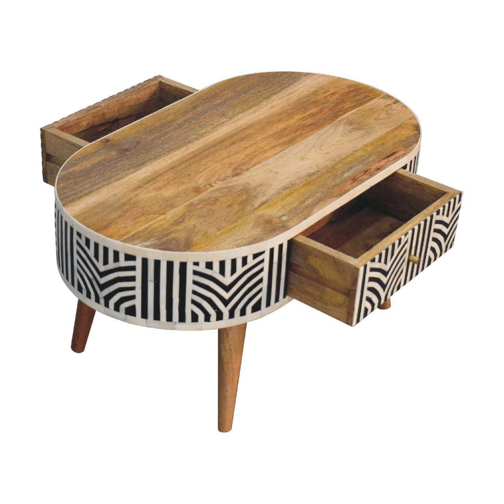 Edessa Bone Inlay Coffee Table - Artisan Furniture - Flyclothing LLC