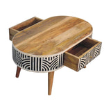 Edessa Bone Inlay Coffee Table - Artisan Furniture - Flyclothing LLC