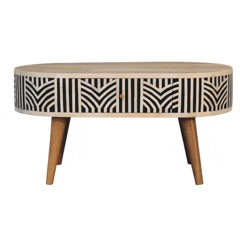Edessa Bone Inlay Coffee Table - Artisan Furniture - Flyclothing LLC