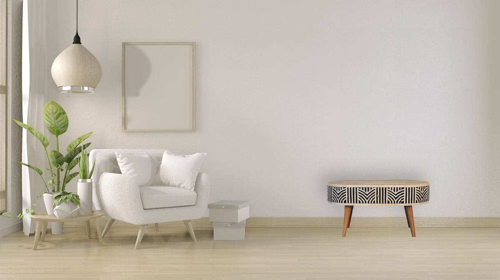 Edessa Bone Inlay Coffee Table - Artisan Furniture - Flyclothing LLC