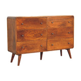 Large Curved Chestnut Chest - Artisan Furniture - Flyclothing LLC