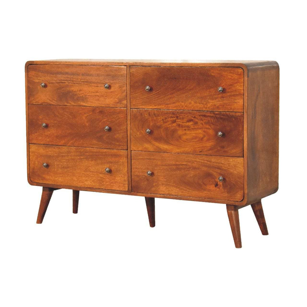 Large Curved Chestnut Chest - Artisan Furniture - Flyclothing LLC