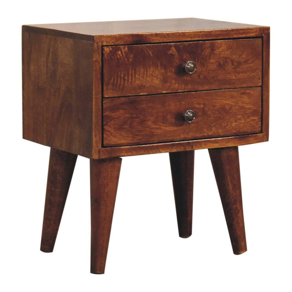 Mini Chestnut Modern Bedside - Artisan Furniture - Flyclothing LLC