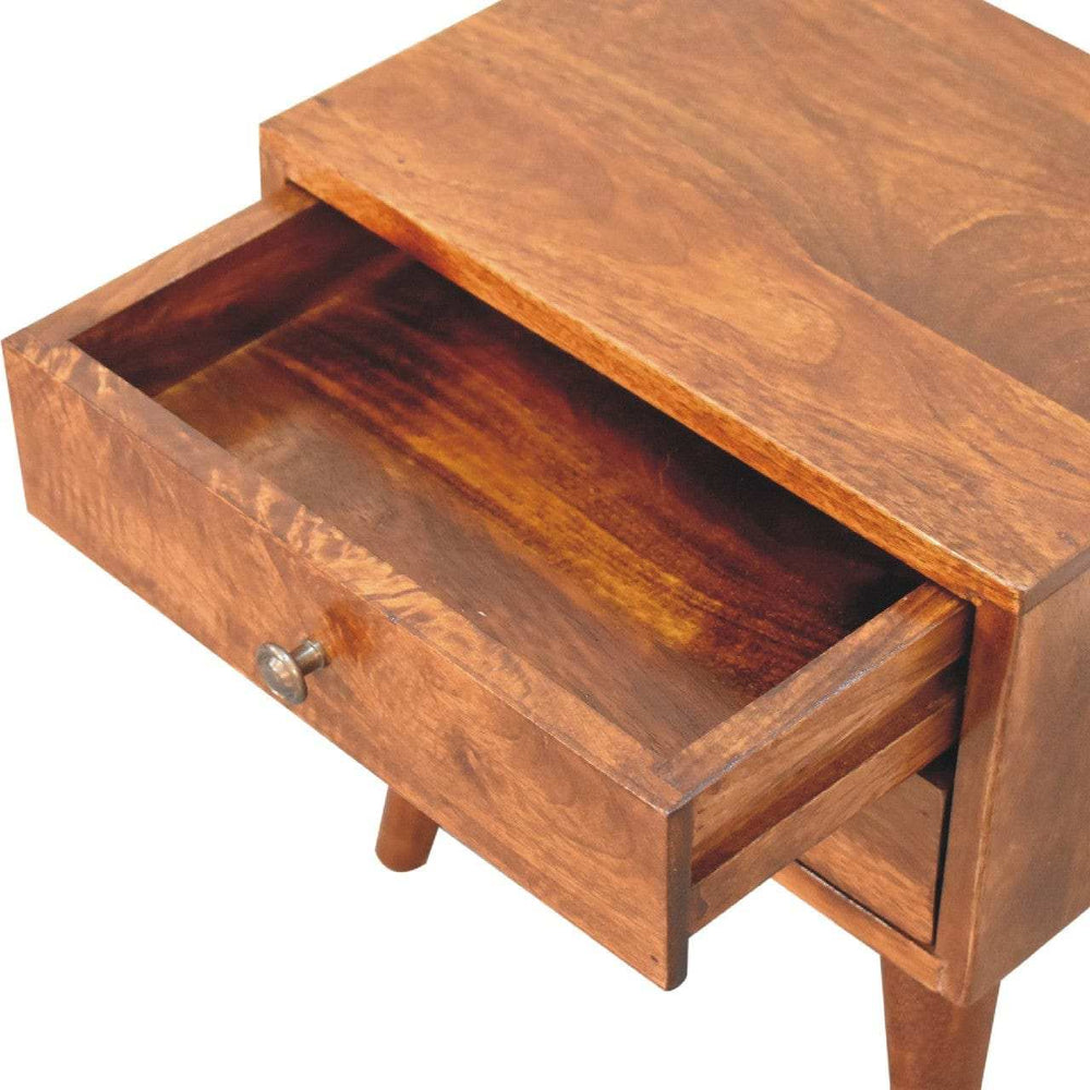 Mini Chestnut Modern Bedside - Artisan Furniture - Flyclothing LLC