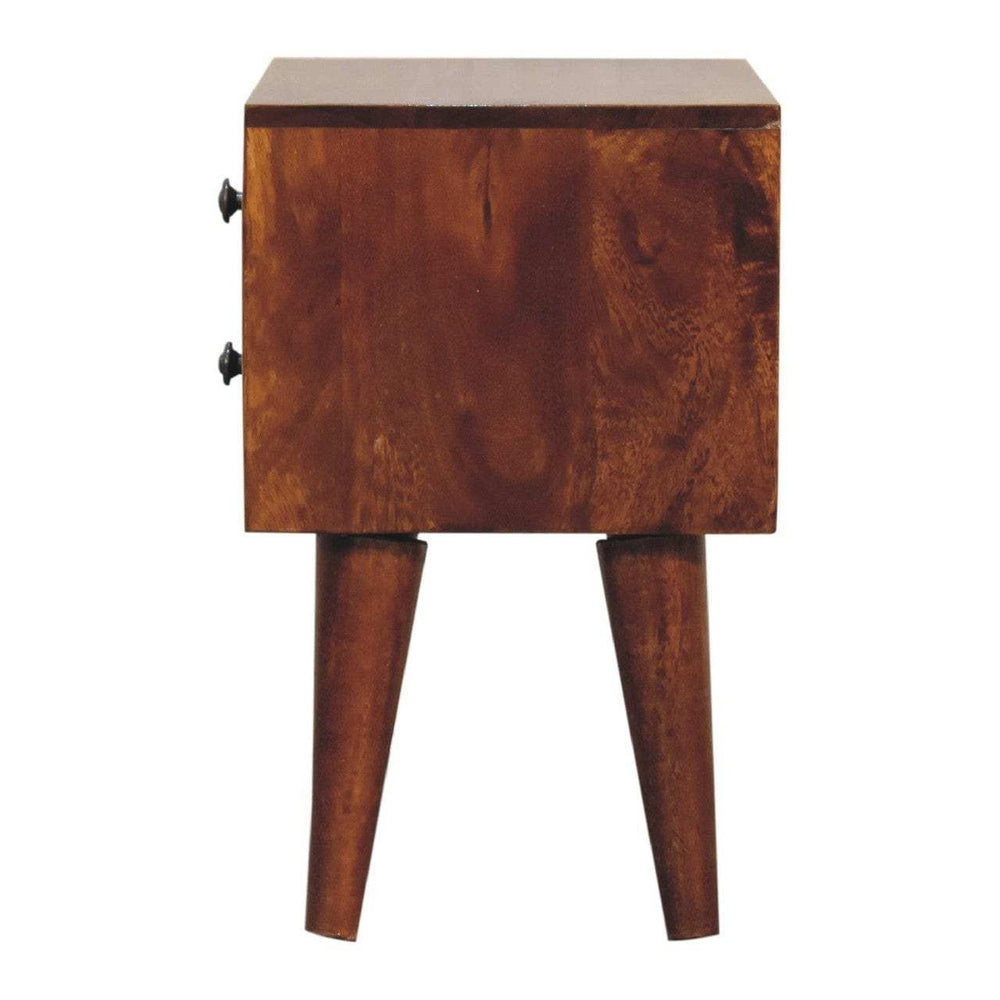 Mini Chestnut Modern Bedside - Artisan Furniture - Flyclothing LLC