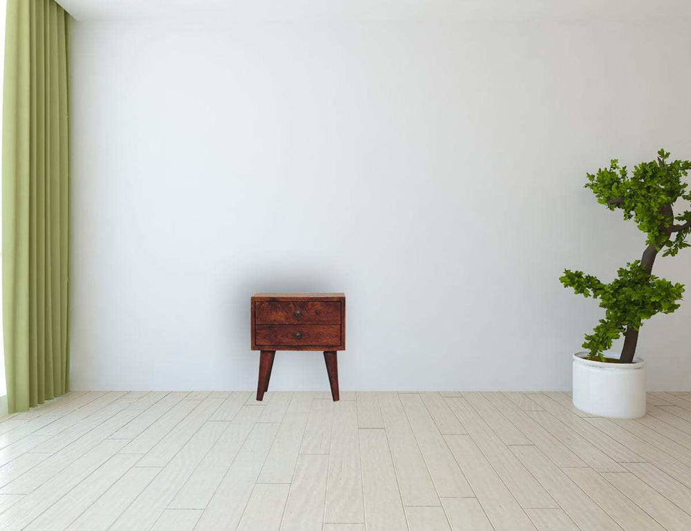 Mini Chestnut Modern Bedside - Artisan Furniture - Flyclothing LLC