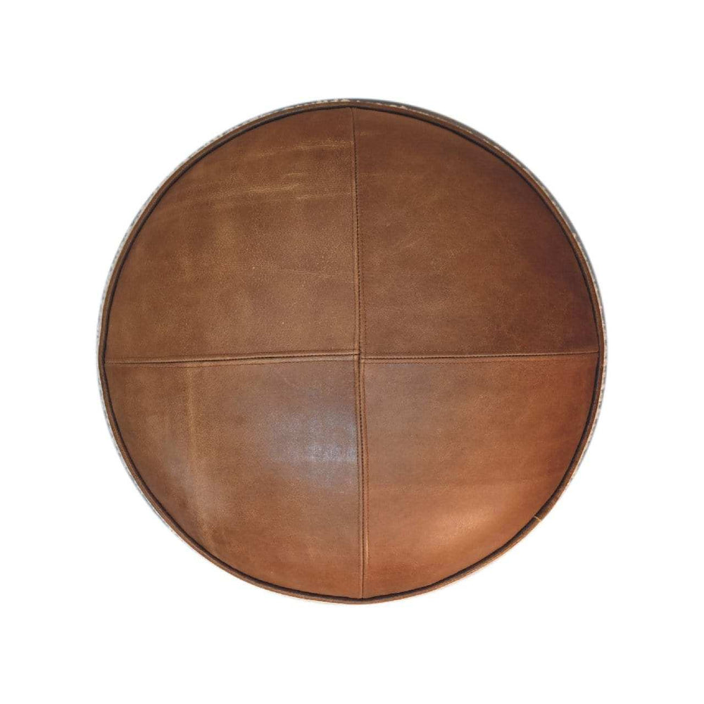 Cream Boucle Buffalo Footstool - Artisan Furniture - Flyclothing LLC