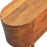 Chestnut Rounded Lid up Blanket Box - Artisan Furniture - Flyclothing LLC