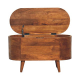 Chestnut Rounded Lid up Blanket Box - Artisan Furniture - Flyclothing LLC