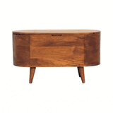 Chestnut Rounded Lid up Blanket Box - Artisan Furniture - Flyclothing LLC