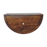 Chestnut Crescent Floating Nightstand - Artisan Furniture - Flyclothing LLC