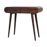 Light Walnut Curved Edge Console Table - Artisan Furniture - Flyclothing LLC