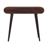 Light Walnut Curved Edge Console Table - Artisan Furniture - Flyclothing LLC