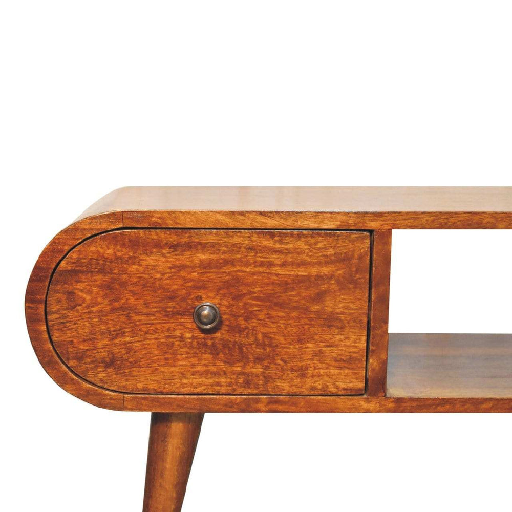 Chestnut Circular TV Unit - Artisan Furniture - Flyclothing LLC